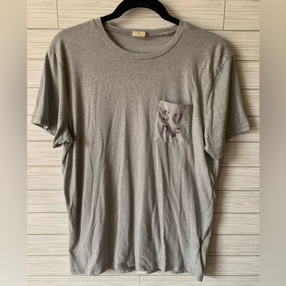 Hollister pocket Tee shirt with screen print surf